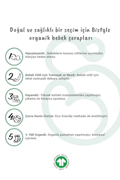 Bistyle 2'Li Penye Babet Silikonlu Basic Çorap 30104 Ekru Ekru - 3