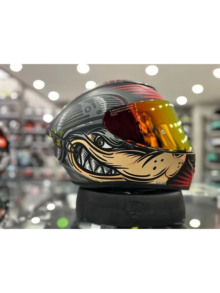 Shiro Kask Shiro SH-870 Fighter Wolf Race - Resim 3