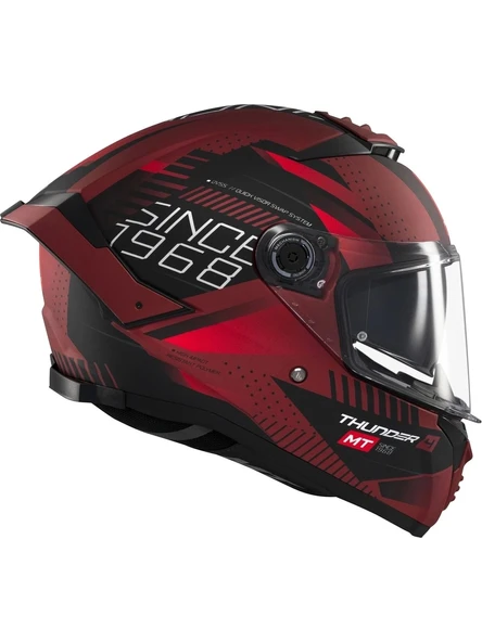 Mt Helmets Kask mt Thunder 4 Sv Luminence D5 Mat Kırmızı - Resim 4