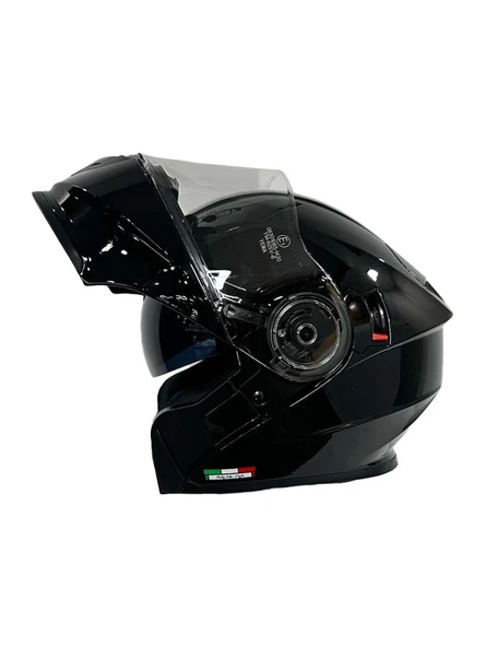 Sway Kask Sway 926 Parlak Siyah Çene Açılır - 2