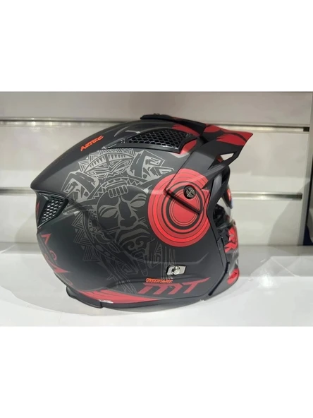 Kask Streetfıghter Sv Aztec B5 Mat Siyah/kırmızı - Resim 2