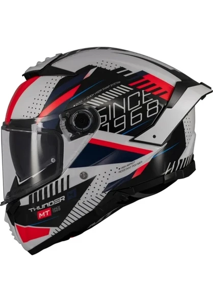 Mt Helmets Kask mt Thunder 4 Sv Luminence A7 Beyaz/mavi/kırmızı - 3