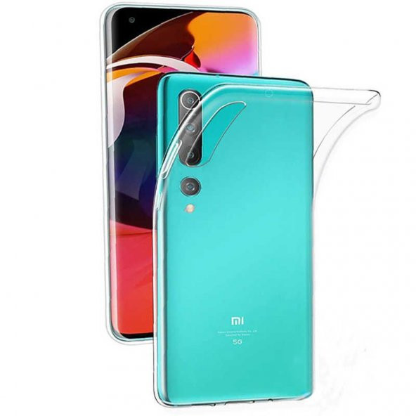 Xiaomi Mi 10 Kamera Çıkıntılı İnce Esnek Şeffaf Kılıf