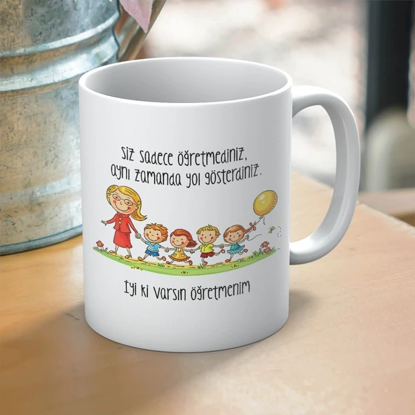 Yol Gösteren Öğretmenlere Özel Baskılı Kupa – Öğretmenler Günü Hediyesi ürün görseli 1