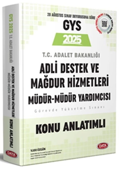 GYS Adalet Bakanlığı Adli Destek ve Mağdur Hizmetleri Müdür ve Yardımcısı Konu Anlatımlı Data ürün görseli 1