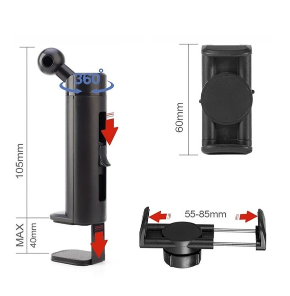 Zhltools Masa Koltuk Klipsli Telefon Tutucu Stand - Resim 7