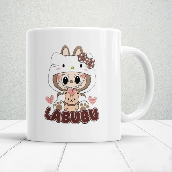 Sevimli Canavar Labubu Baskılı Hediyelik Kupa Mod1 ürün görseli 1