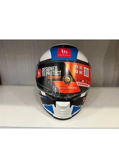 Mt Helmets Kask mt Thunder 4 Sv Luminence A7 Mat Beyaz/mavi - 1