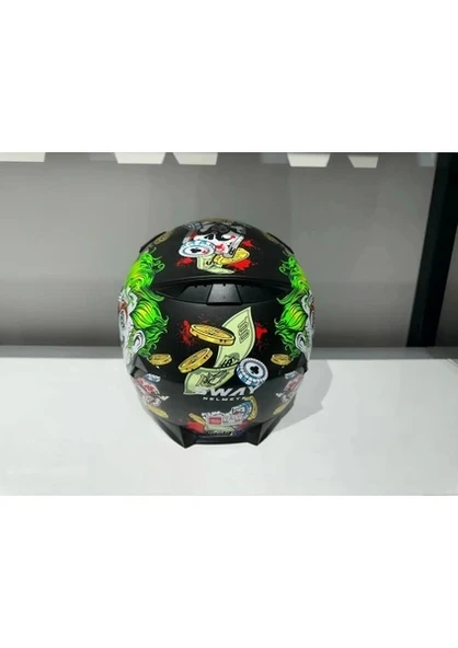 Sway Kask Sway Sw 820 Ugly Fulla Face Gümüş Vizör - Resim 5