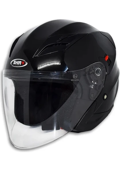 Shiro Kask SH-450 Çenesiz Parlak Siyah ürün görseli