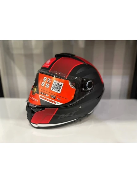 Mt Helmets Kask Mt Thunder 4 Sv Tears B5 Mat Siyah/Kırmızı - 2