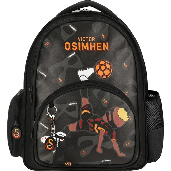 3 Bölmeli Victor Osimhen Suni Deri Okul Çantası + Kalemlik - Resim 2