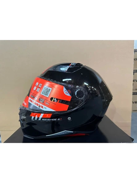 Mt Helmets Kask Revenge 2 S A11 Parlak Siyah