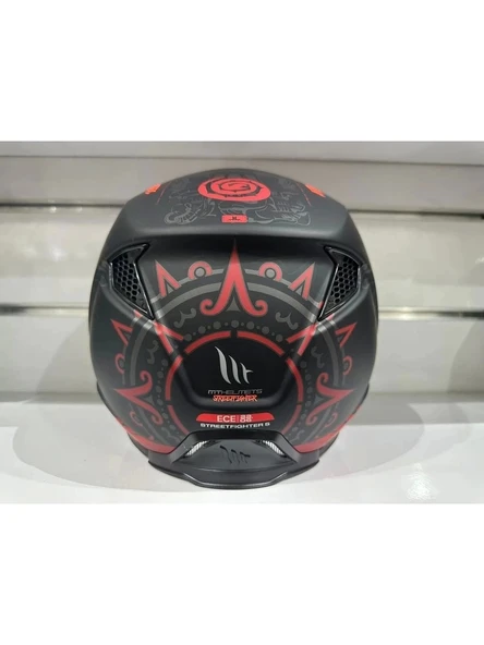Kask Streetfıghter Sv Aztec B5 Mat Siyah/kırmızı - Resim 4