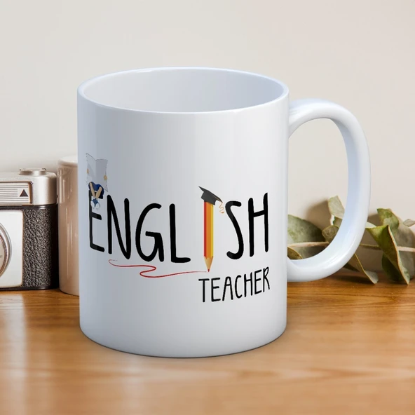 İngilizce Öğretmenlerine Özel Öğretmenler Günü Hediyelik Baskılı Kupa ürün görseli 1