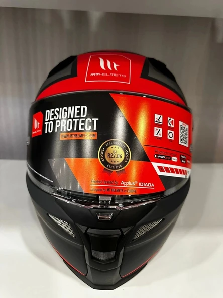 Mt Helmets Kask mt Revenge 2 S Hatax B5 Mat Kırmızı - Resim 5