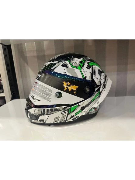 Sway Kask Sway Sw 850 Whıte/green Full Face - Resim 5