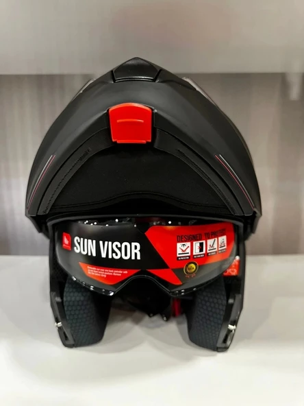 Mt Helmets Kask mt Genesis Sv A2 Çene Açılır Mat Siyah - Resim 2