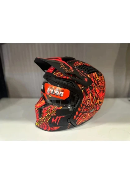 Mt Helmets Kask mt Streetfighter Sv S Hellish B5 Mat Turuncu ürün görseli