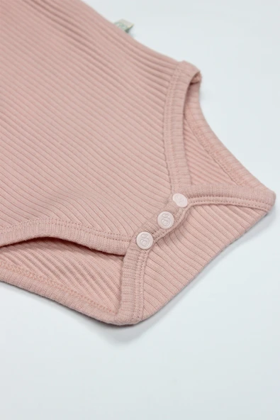 Bistyle Flying Bloom White Yarım Kol 2'Li Body 17118 Ekru Gül Kurusu - 4