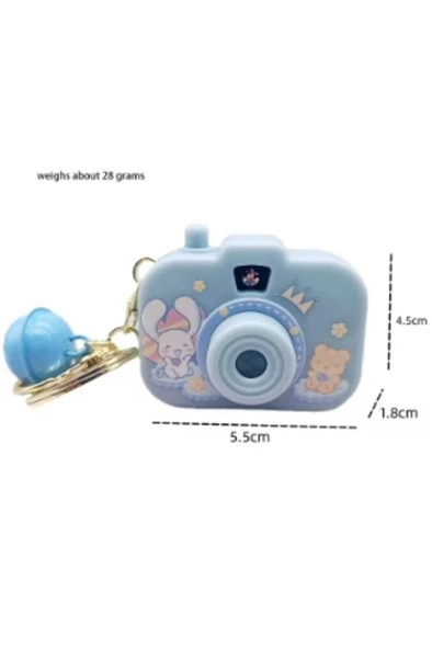 Projeksiyonlu Fotoğraf Makinesi-Projektörlü Anahtarlık-Çanta Süsü - 2