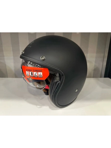 Mt Helmets Kask mt Lemans 2 Sv Mat Siyah Şeffaf Vizörlü - 5