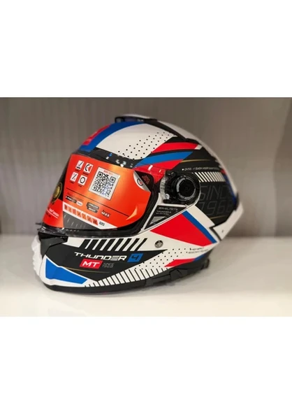 Mt Helmets Kask mt Thunder 4 Sv Luminence A7 Mat Beyaz/mavi - 2