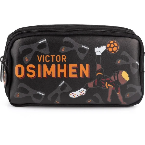 3 Bölmeli Victor Osimhen Suni Deri Okul Çantası + Kalemlik - Resim 4