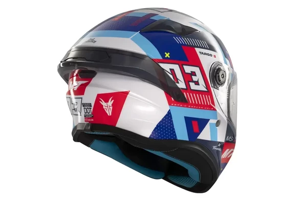 Mt Helmets Kask mt Helmets Targo S D7 Mavi Sergio Garcıa - Resim 3