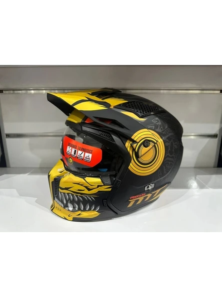 Mt Helmets Kask Streetfıghter Sv Aztec B3 Mat Siyah/sarı ürün görseli