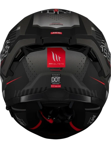 Mt Helmets Kask mt Thunder 4 Sv Luminence D1 Mat Gri/siyah - Resim 5