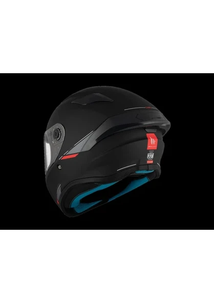 Mt Helmets Kask mt Helmets Targo S Solid Siyah Mat - Resim 5