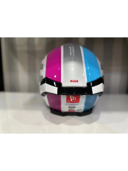 Mt Helmets Kask Mt Thunder 4 Sv Tears C8 Parlak Inci Beyaz/Pembe - 2