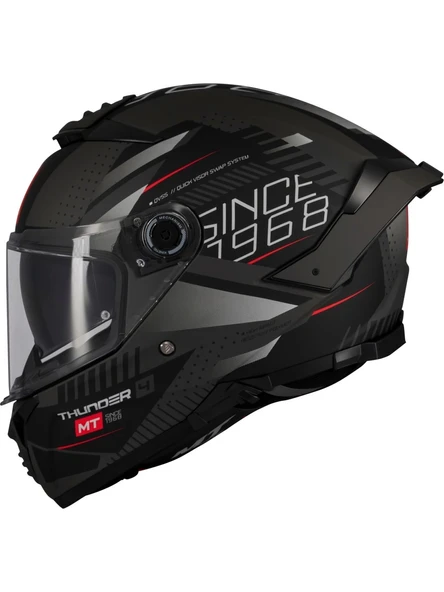 Mt Helmets Kask mt Thunder 4 Sv Luminence D1 Mat Gri/siyah - Resim 3