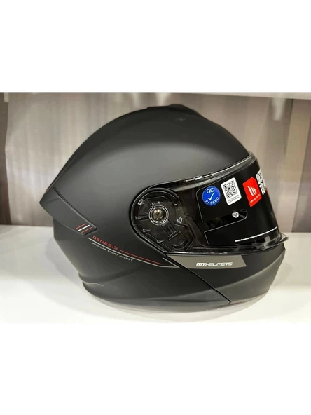 Mt Helmets Kask mt Genesis Sv A2 Çene Açılır Mat Siyah - Resim 3