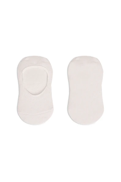 Bistyle 2'Li Penye Babet Silikonlu Basic Çorap 30104 Ekru Ekru - 4