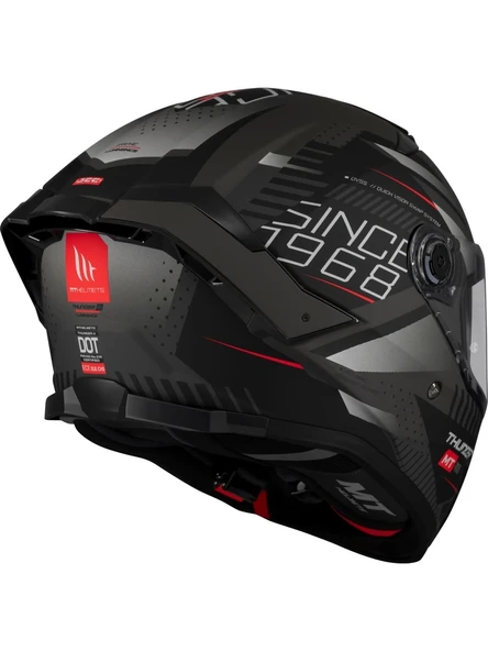 Mt Helmets Kask mt Thunder 4 Sv Luminence D1 Mat Gri/siyah - Resim 4
