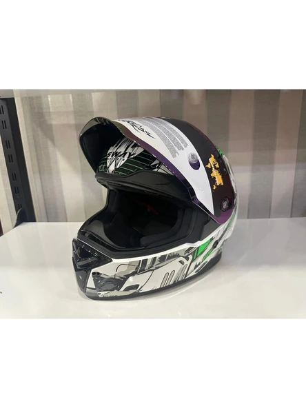 Sway Kask Sway Sw 850 Whıte/green Full Face - Resim 3