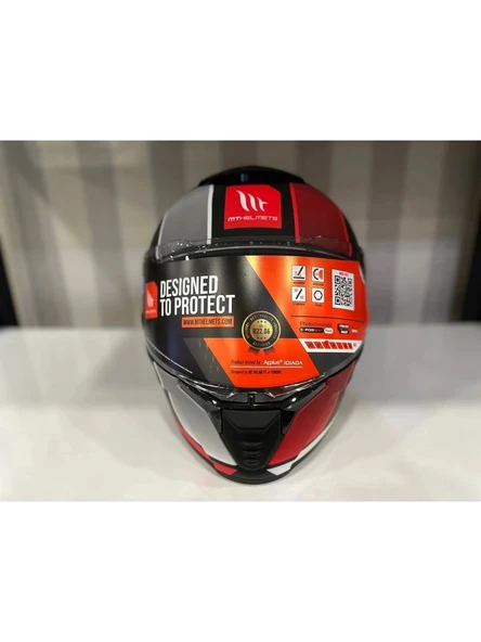 Mt Helmets Kask Mt Thunder 4 Sv Tears B5 Mat Siyah/Kırmızı - 5