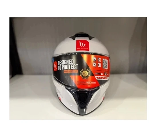 Mt Helmets Kask mt Helmets Targo S Solid Parlak Beyaz - 3