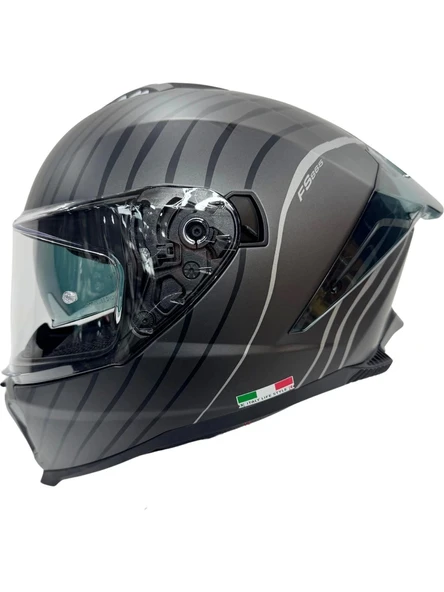 Sway Kask Sway Sw 865 Space Black Whıte Güneş Gözlüklü - Resim 3