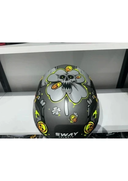Sway Kask Sway Sw 820 Badboy Full Face Gümüş Vizör - 3