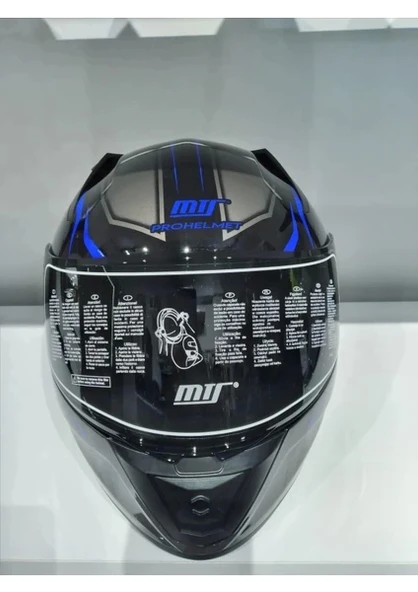 MTS Kask Mts Pro 801 Lead Güneş Gözlüklü Blue - 2