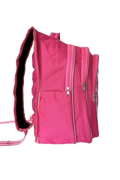 Kız Çocuk Full Pembe Tek Elsa Figürlü ilkokul Anaokulu Beslenme Ve Okul Çantası Seti - 4