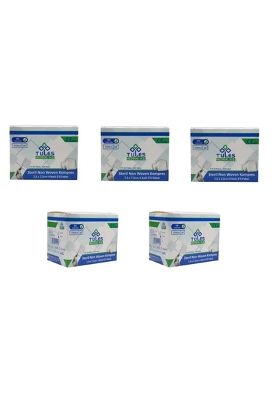 Tules 5 Li Steril Non Woven Kompres Spanç 7,5 X 7,5cm 500 Adet
