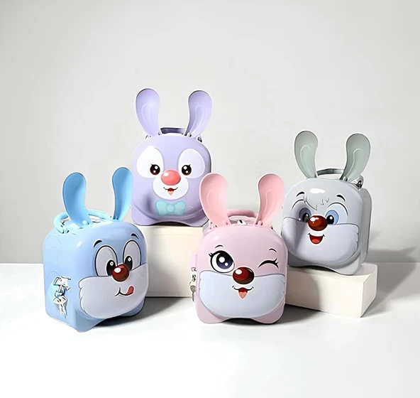 Metal Kilitli Sevimli Tavşan Kumbara Alk3592 ürün görseli 1