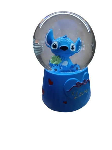 Püskürtmeli -10cm-8cm -mavi renk Kar küre - Resim 5