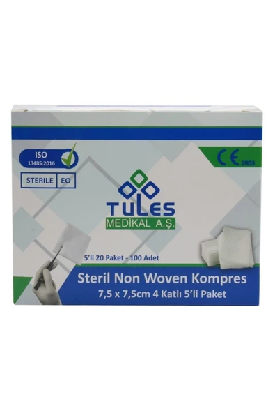 Tules 5 Li Steril Non Woven Kompres Spanç 7,5 X 7,5cm 500 Adet - 2