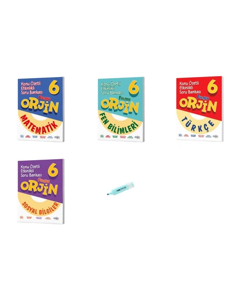 6. Sınıf ORJİN Matematik Fen Bilimleri Türkçe Sosyal Bilgiler Soru Bankası