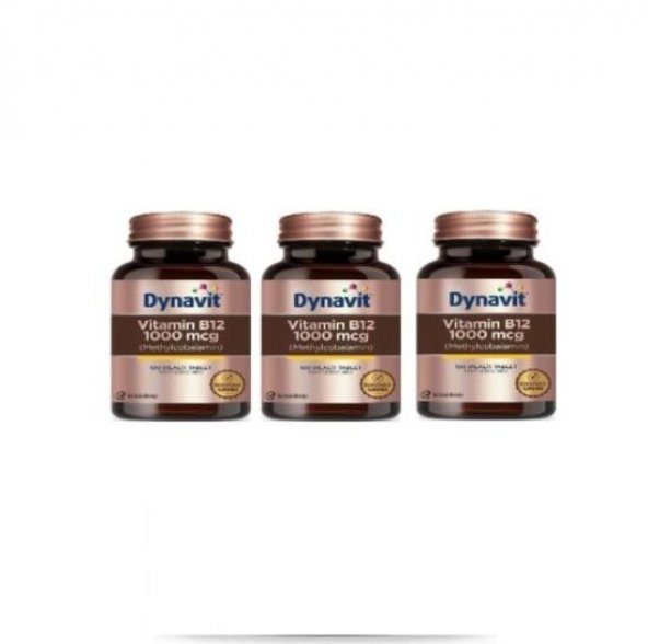Dynavit Vitamin B12 1000 mcg 100 Tablet 3lü paket